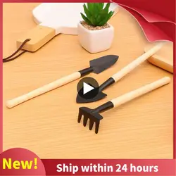 Ensemble d'outils de jardinage pour plantes succulentes, mini outils en pot, extérieur, manuel, fleur, pelle, râteau, trois pièces