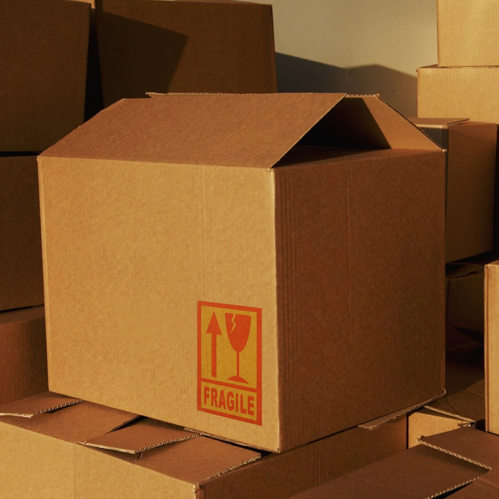 500Pcs Fragile Labels Self Adhesive Warning Stickers Packing Shipping Care Handle Care Package Fragile Sticker