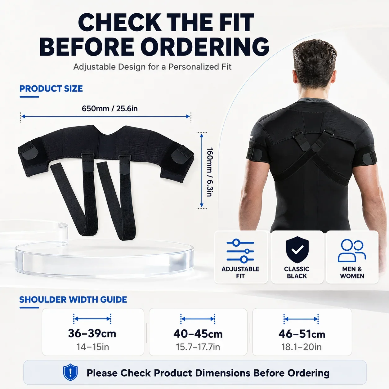 Adjustable Double Shoulder Support Brace Cross Strap Posture Corrector Breathable Back Support for Men Women Training Daily Wear view 6