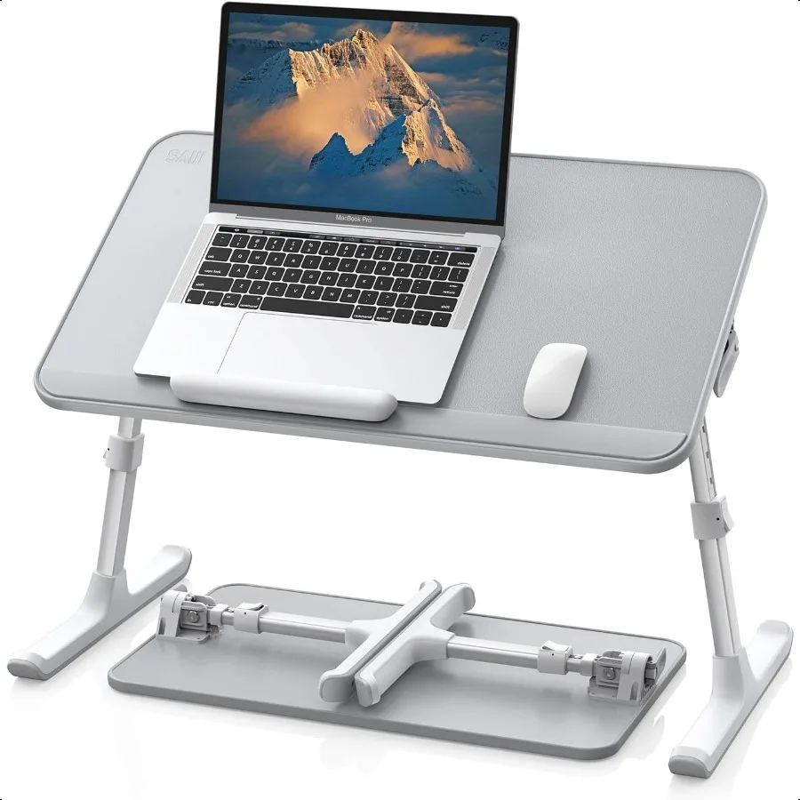 

Кожаный коленный стол, поднос для ноутбука, регулируемая подставка для ноутбука, портативный легкий стоячий стол для письма, еды, Re