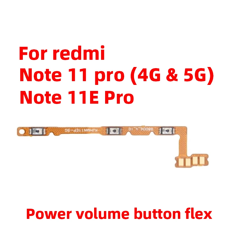 For Xiaomi Redmi Note 11E Pro Power ON OFF Volume Camera Key Button Switch Flex Cable Replacement