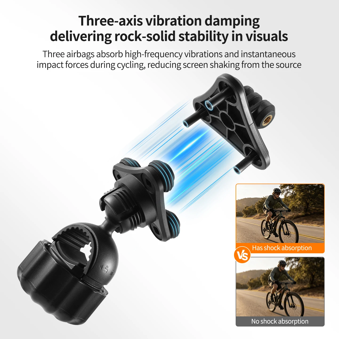 Image of Fahrradlenker 3-Achsen-Gimbal Anti-Schock-Halterung für GoPro 13 12 11 Insta360 DJI Osmo Action Kamera Zubehör