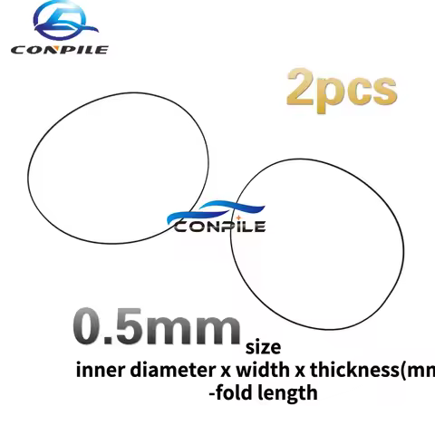 2pcs 0.5mm thickness width transmission rubber drive belt for Sony walkman repeater cassette deck counter audio tape recorder