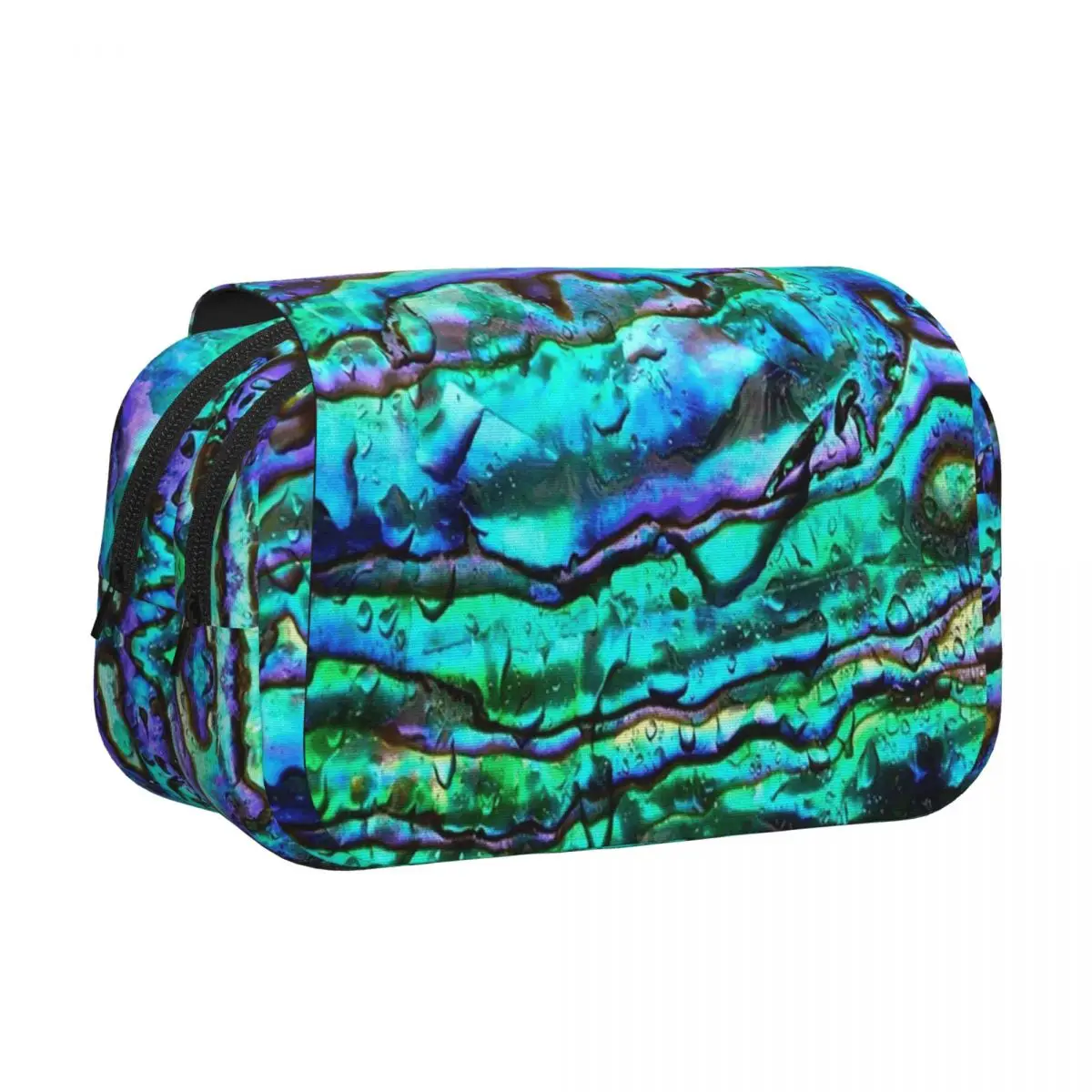 Abalone Shell Pattern Up Close Pencil Case Pencil Pouch Hard Shell Leather Big Capacity Pen Box Pencil Bag for Boy Girl School