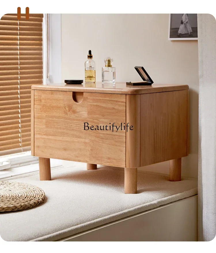 

FG11Solid wood bay window cosmetic table bedroom bedside cabinet small apartment household log small dresser