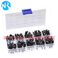 10 kinds 200PCS 6*6 Tact Switch Tactile Push Button Switch Kit Height: 4.3MM~13MM DIP 4P Micro Switch 6x6 Key Switch 6*6*5 6X6X7