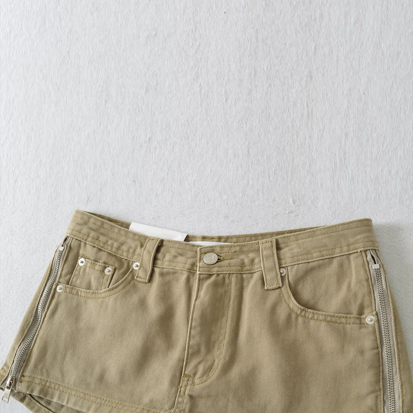 Taille haute minceur fermeture éclair côté Denim jupe pantalon femmes Sle été décontracté taille haute fermeture éclair ajustement corps taille haute jean