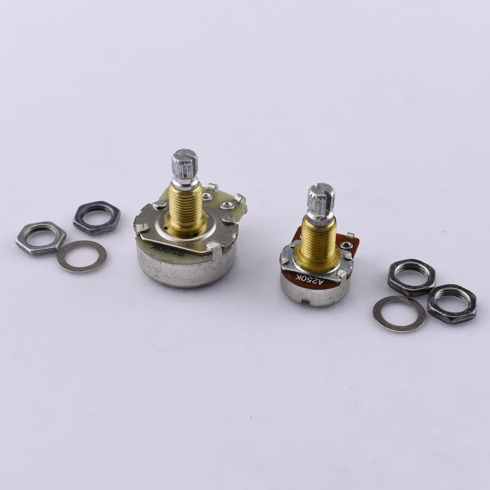 Alpha Brass Shaft  Potentiometer(POT) For Electric Guitar Bass - (A250K/B250K/A500K/B500K) Made in Korea