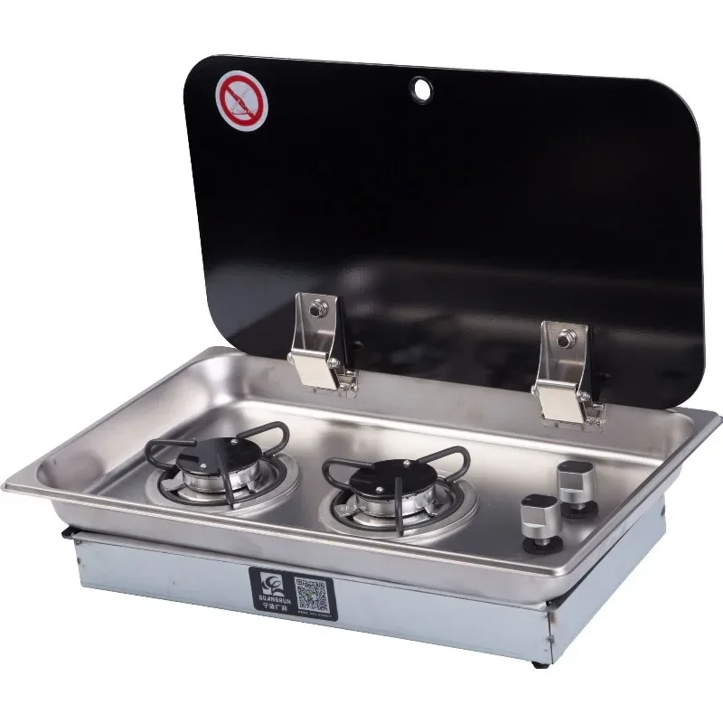 RV gas stove RV accessories with glass cover Yacht gas stove GR-902