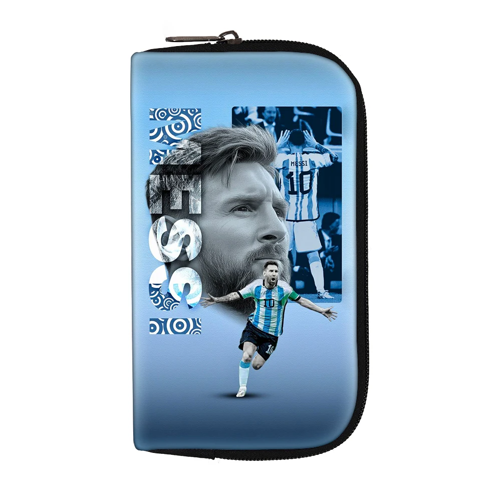 Women Men Clutch Bag headphone bag M-Messi Wallets Portable Money Coin Purse Credit Card Money Bags  Football Star storage bag
