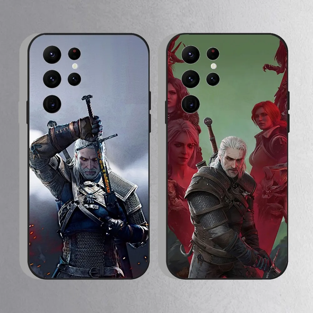

Cool T-The Witcher 3 Phone Case For Samsung S25,S24 Ultra,S20,S30 plus,S22 plus,S23,S30 Ultra 5G Silicone Black Shell