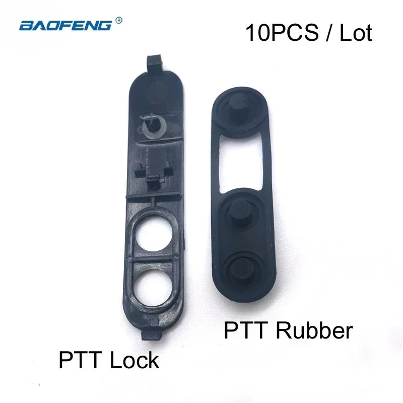 Baofeng 1/10 Sets PTT Button Lock PTT Rubber Key for Motorola XiR P3688 DEP450 DP1400 Portable Radio Walkie Talkie Repair Kits