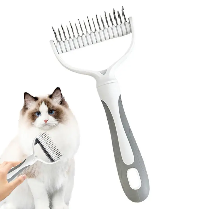 Dematting Comb For Cats Deshedding Dog Brush With Double-Sided Design Dog Comb Dog Grooming Comb Dog Hair Accessories For Family