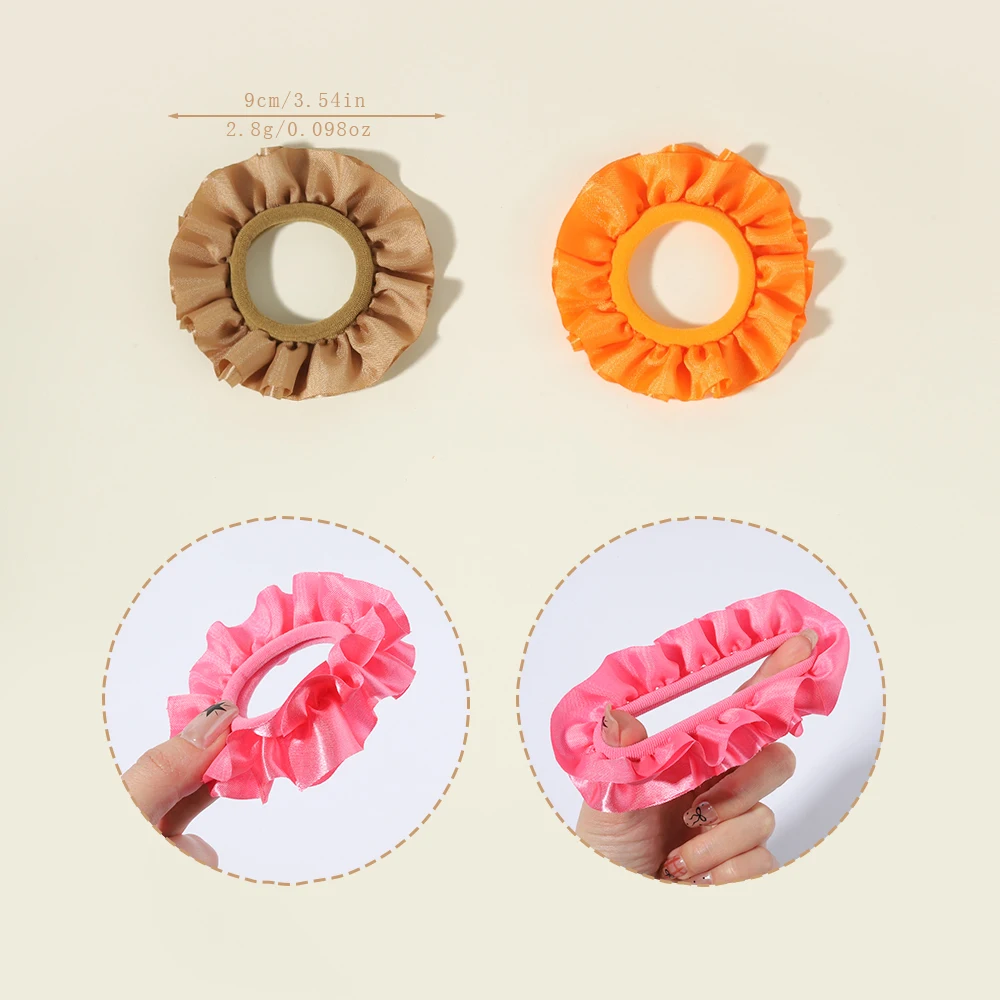 8 Stück/Set gewebtes Stirnband ohne Beschädigung, elastischer Pferdeschwanz-Fixierer, geeignet für Mädchen und Frauen, für den täglichen Gebrauch, Haarringe, Accessoires – Detail 2