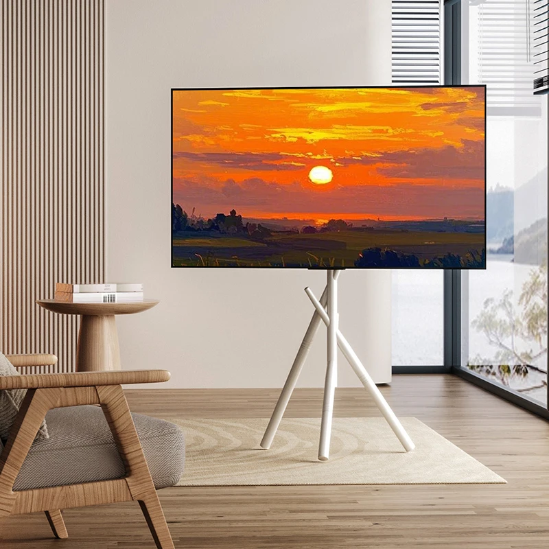 HILLPORT TV Floor Stand Triangular Painting Frame TV Bracket Three-Leg Art TV Mount Suitable for 43-93 Inches Screen YS-SM - view 3