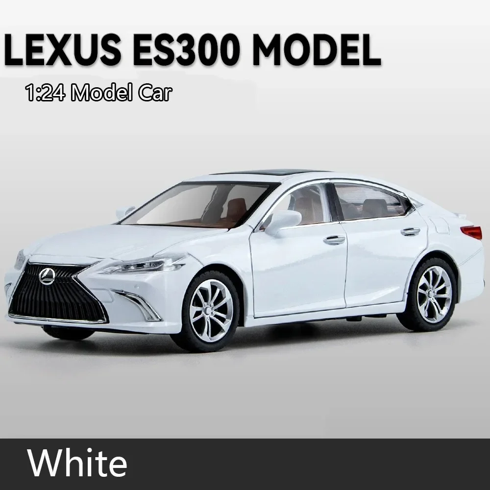 1/24 Car Model Sound And Light Pull Back Toy Car Alloy Car Model for Simulation Lexus Es300H Boy Collection Birthday Gift