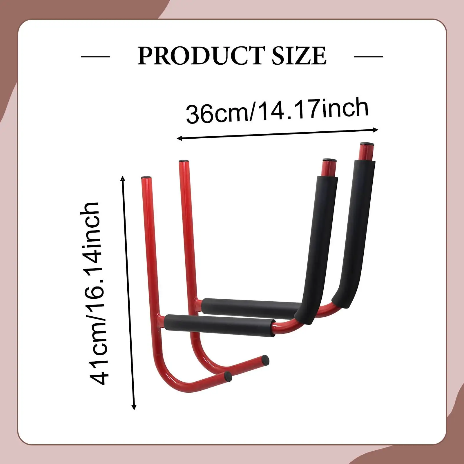 Kayak Storage Rack Wall Canoe Carrier Easy Installation Space Saving Paddles Storage Rack Kayak Wall Hanger for Indoor Yard