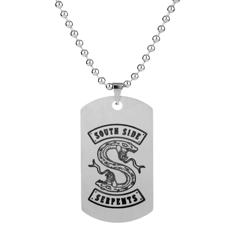 Stainless Steel Necklace Riverdale South Side Serpents Hat Pendant Necklace Bead Chain Collier