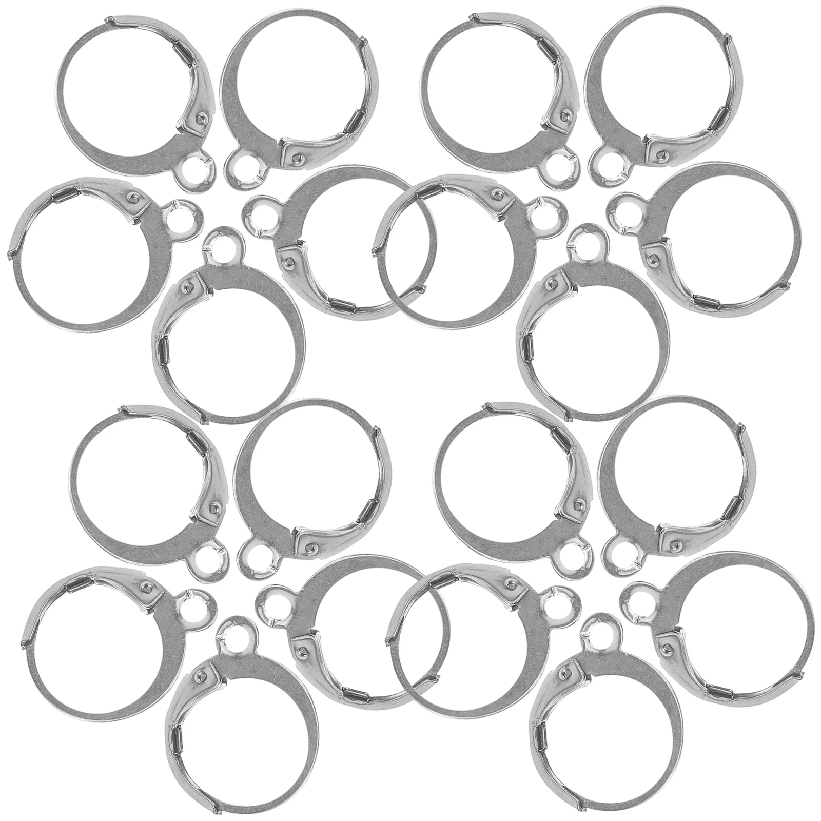 

20pcs Beading Jewelry Making Supplies Metal Findings Smooth Diy Components Earring Hoops Diy Charm Rings For Crafts