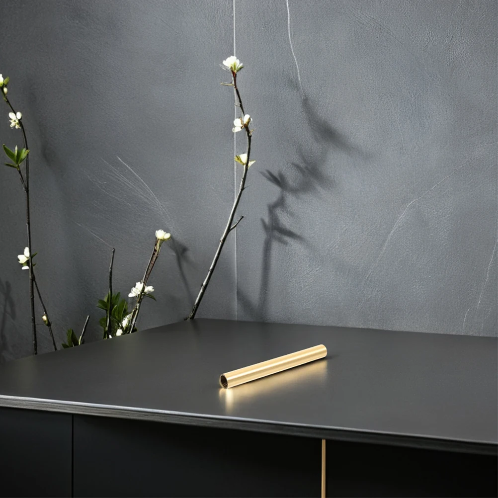 

2Pcs Copper Wall Lamp Stem Hollow M10 Threaded Straight Tube Vintage Style Lamp Repair Parts DIY Extension Rod