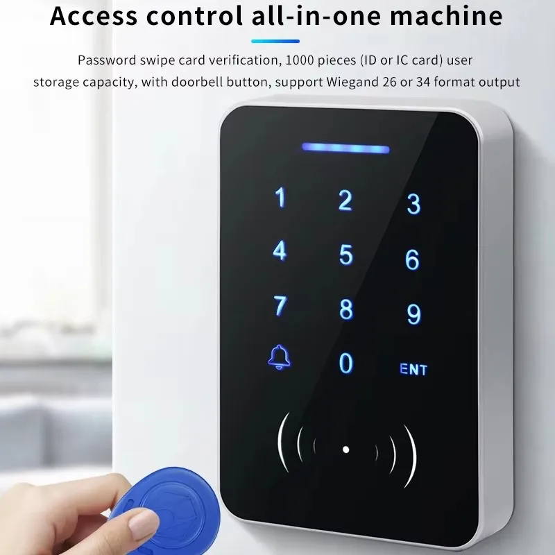 بطاقة MF انتقاد كلمة المرور التحكم في الوصول الكل في واحد آلة 1000 سعة المستخدم EM التحكم في الوصول المضيف WG26 التحكم في الوصول قراءة الرأس