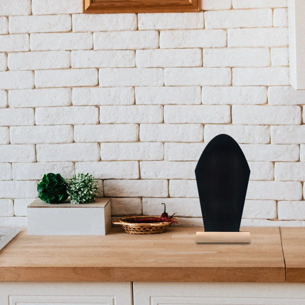 

Набор из 3-х черных деревянных досок для записей, портативная доска для заметок, для напоминаний для семьи, для школы, настольные украшения к Пасхе