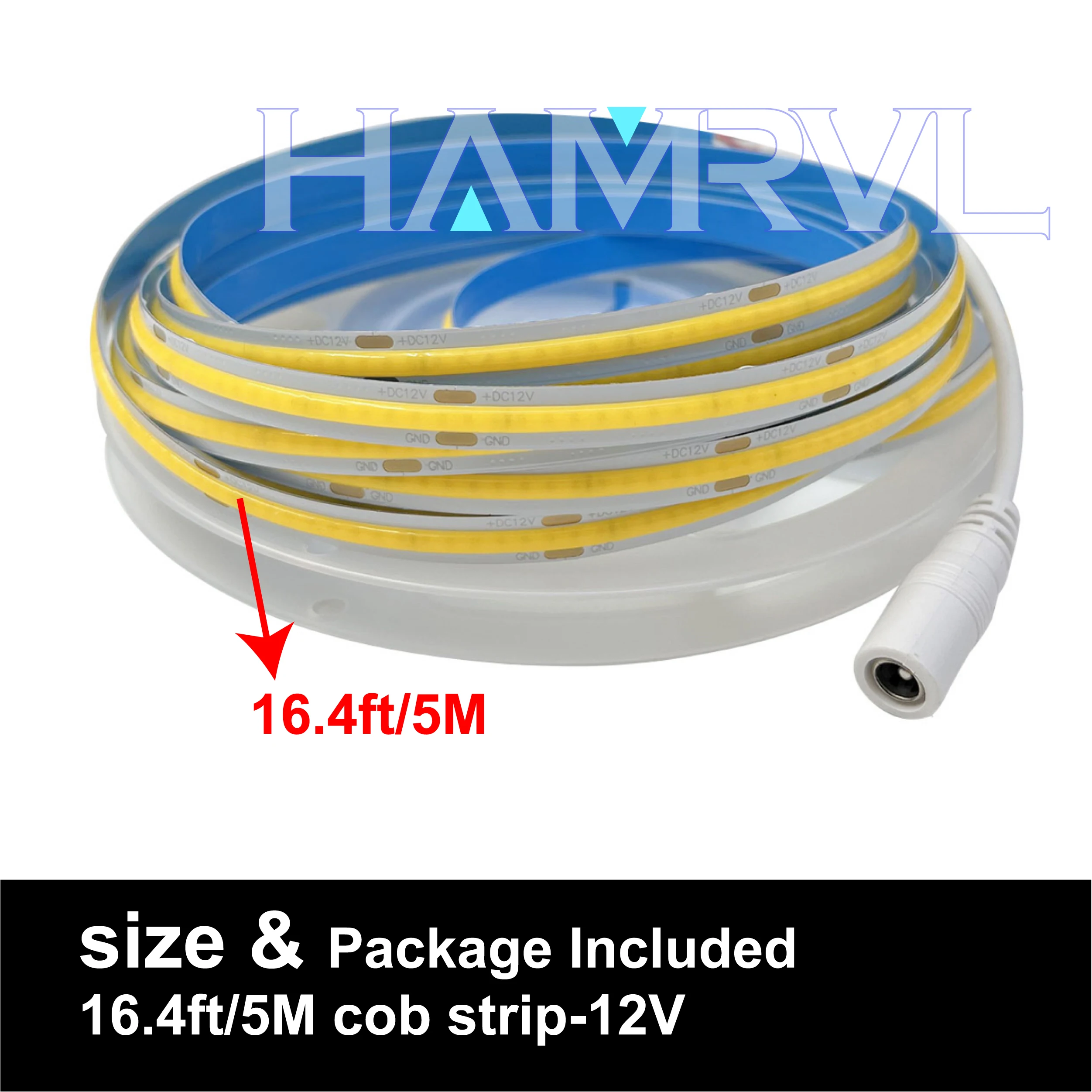 COB LED Strip Lights 320 LEDs/m Dimmable 16.4ft High Density Flexible Tape Ribbon 3000-6500K Natural/Warm RA90 DC12V Decor Light