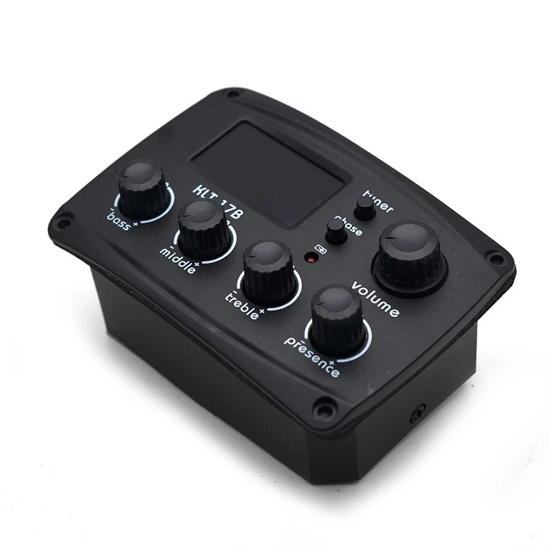 XFDZ-Acoustic Guitar EQ Preamp With Digital Procedding Tuner 3 Band EQ Equalizer With Tuner Guitar Pickup