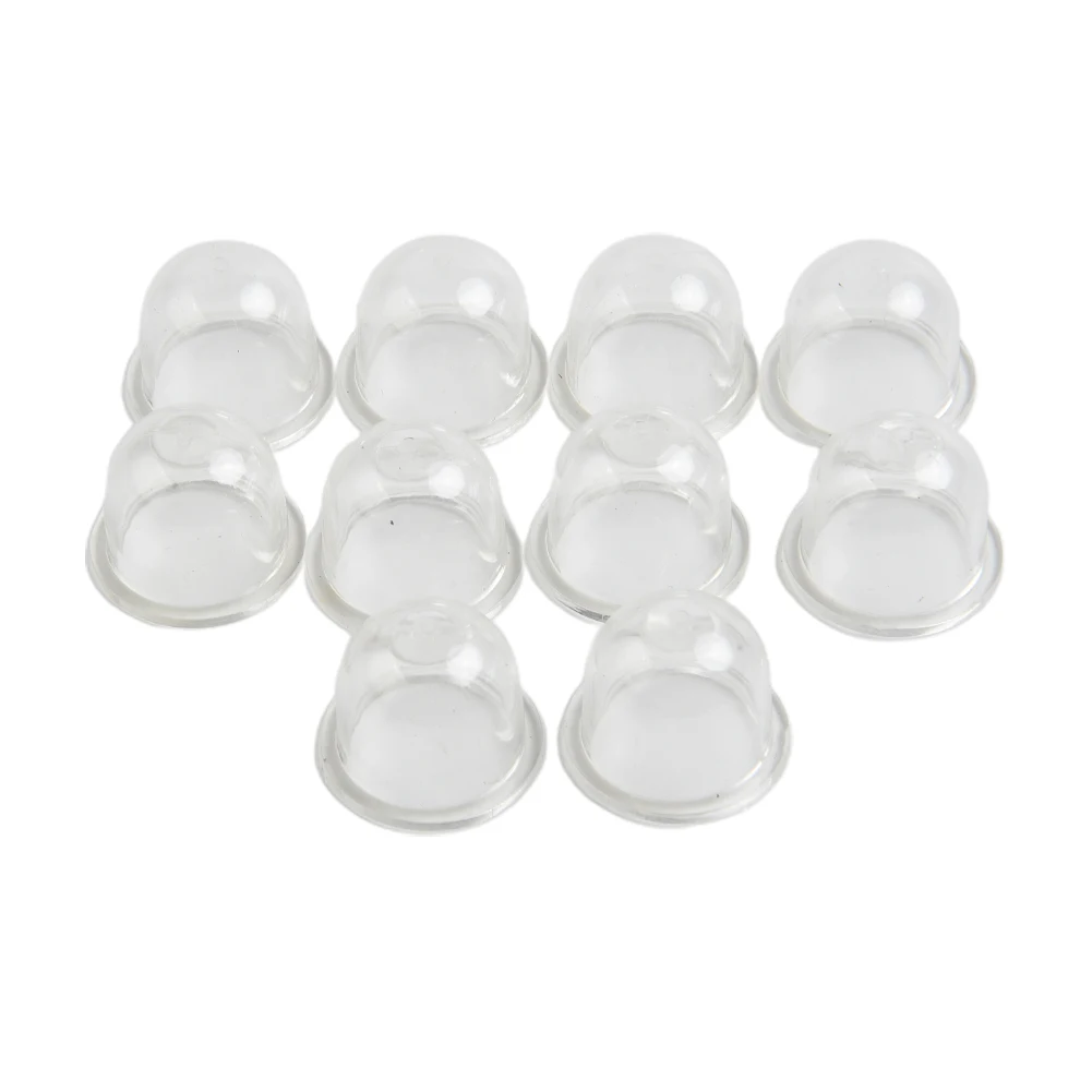 10pcs Fuel Primer Bulb For Hedge Strimmers Trimmer Chainsaws Plastic Primer Transparent Parts Brand New Suitable