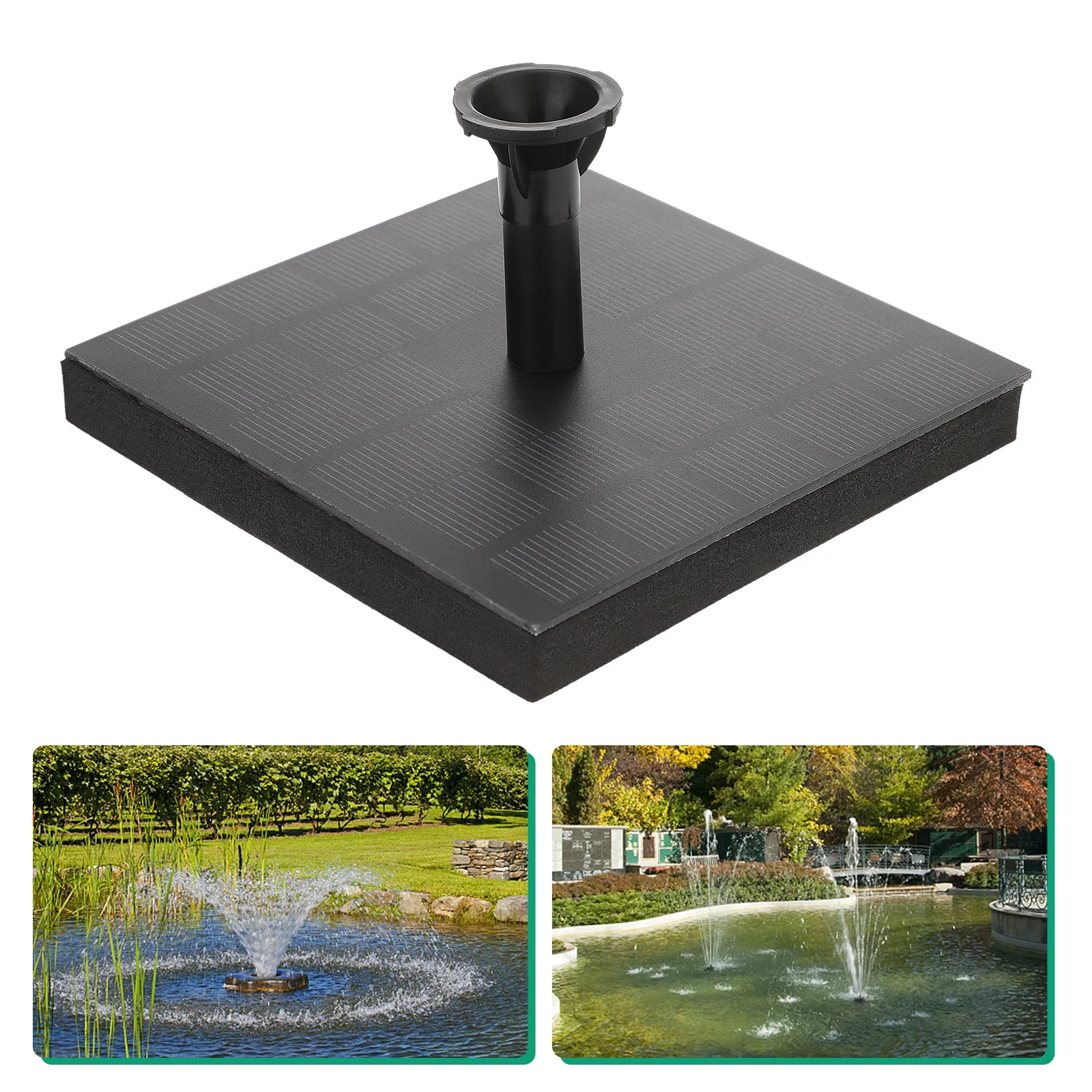 Solar Fountain for Garden Waterfall Outdoor Pump Indoor Decoration Accsesories Pool Square Decorative Powered Pond