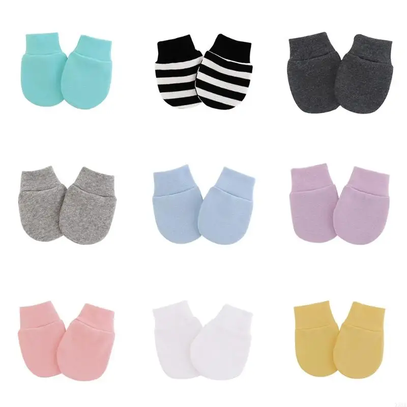 X5XE Infant Boy Girl Handguard Gloves Hand Socks Newborn for Protection Face Scratch Hands Gloves Solid Color No Scratch Mitt