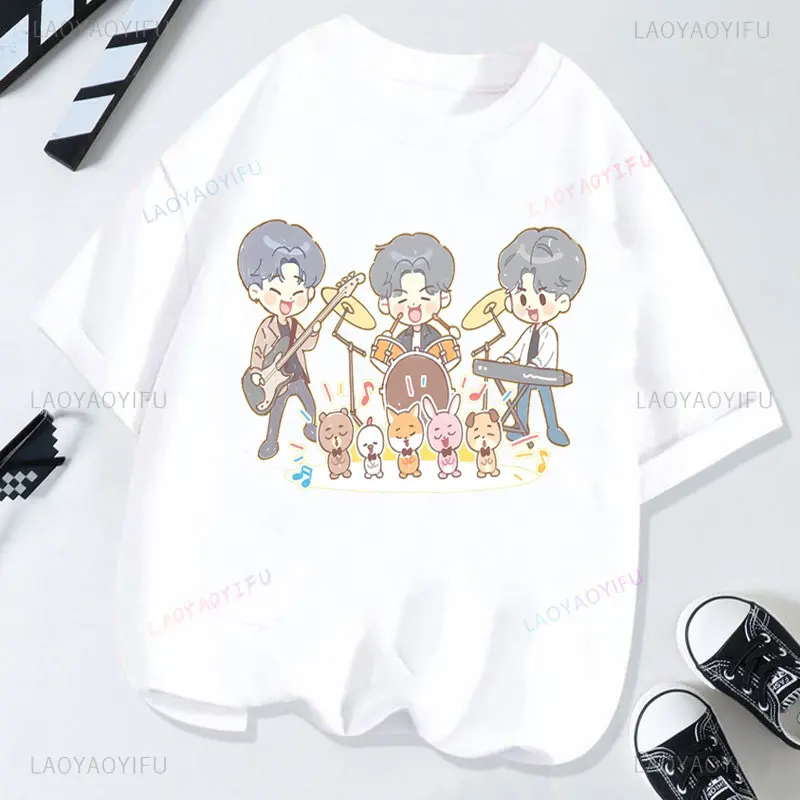 Dzień 6 Koszulka Gracza Codziennie6 Merch Młody K Fan Prezenty Koszulka z Nadrukiem Koreańskie Popularne Ubrania Kreskówka Camisa Bawełniana Koszulka Graficzna