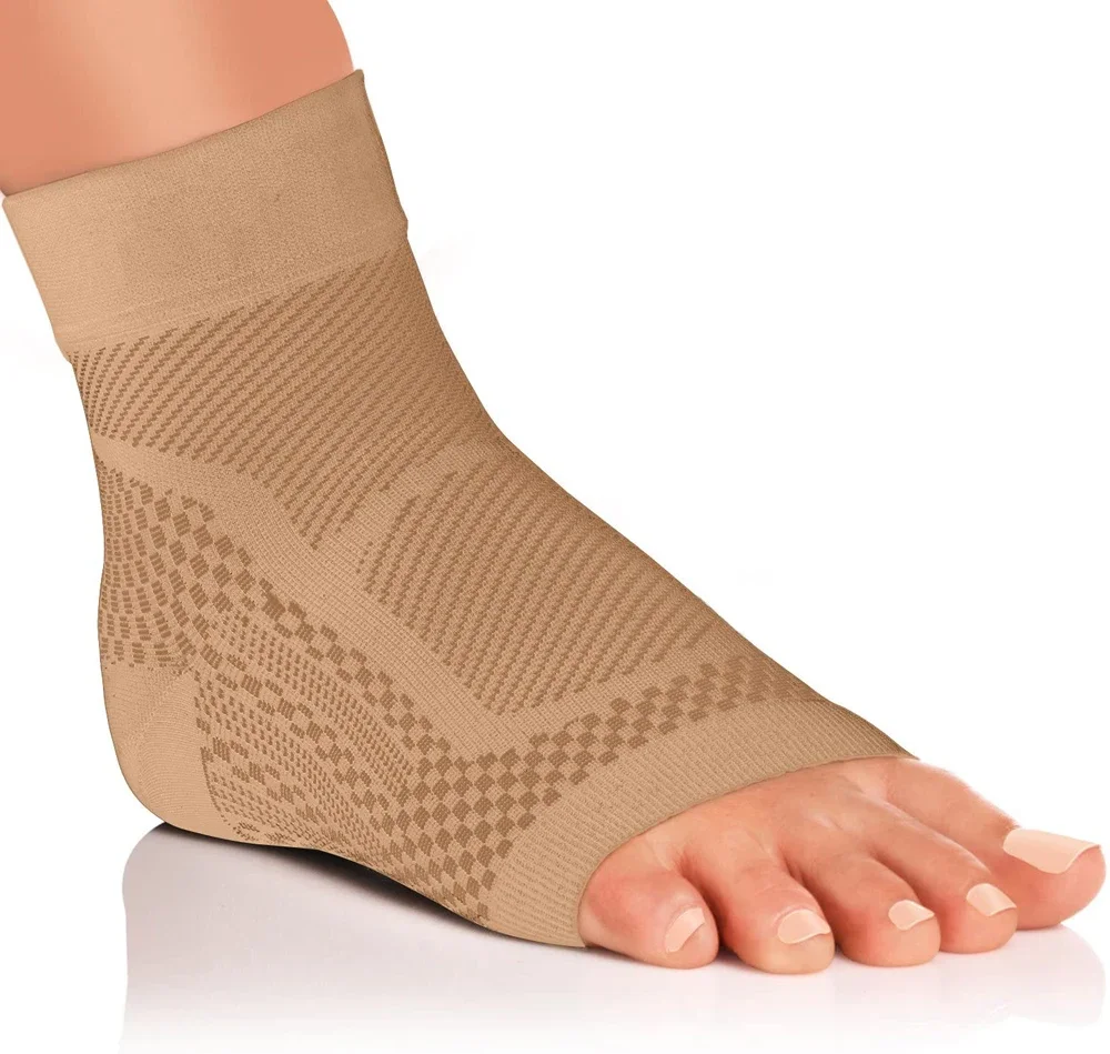 1Pair Sports Ankle Support Brace Compression Sleeve Plantar Fasciitis Sock for Achilles Tendonitis Joint Pain Swelling Heel Spur