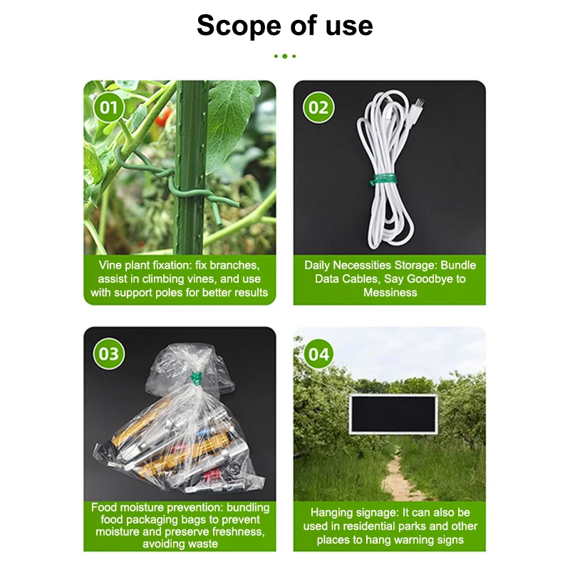 

Многоразовый поворотный галстук для садовых растений, скручивающийся ремень для садовой ветки, гибкая проволока, сверхмощная мягкая проволочная стяжка, украшение для сада