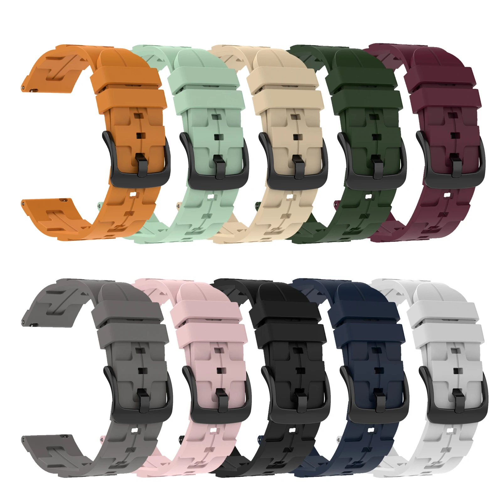 Sports Silicone 20mm 22mm Watch Strap For HAYLOU Watch RS5 Band Watch 2 Pro R8 S8 GST RT3 LS02 For Haylou RS4 Plus Bracelet Belt