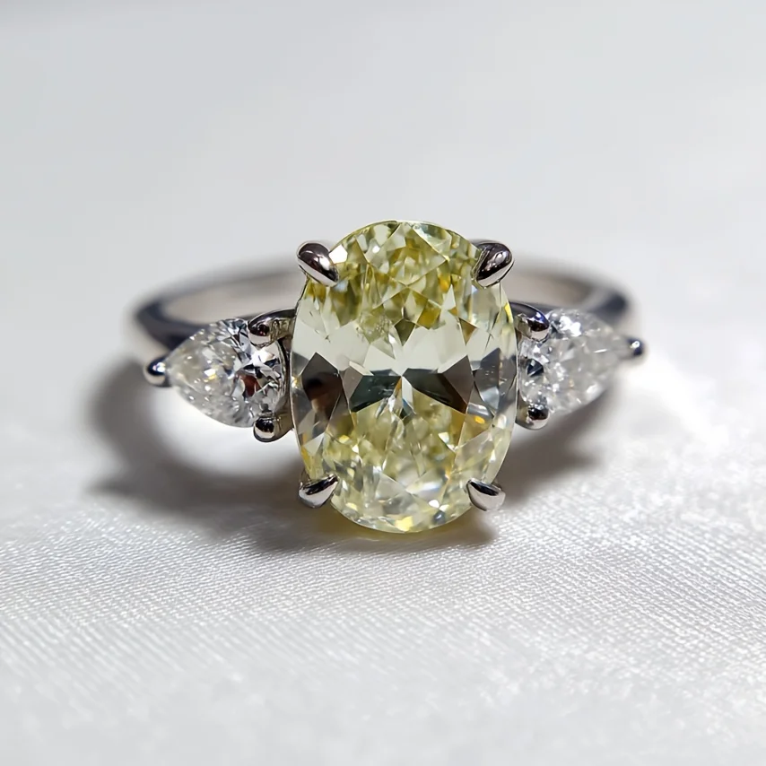 

SGARIT натуральный овальный лимонный кварц женское кольцо из стерлингового серебра 925 пробы 7*9 мм кольцо с кристаллами ювелирные изделия для женщин