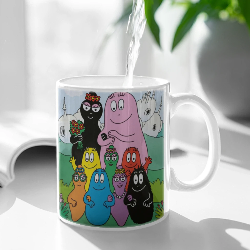 Barbapapa-tazza da caffè 11oz Fun Ceramic Coffee Tea tazza di cacao manico tazza da tè