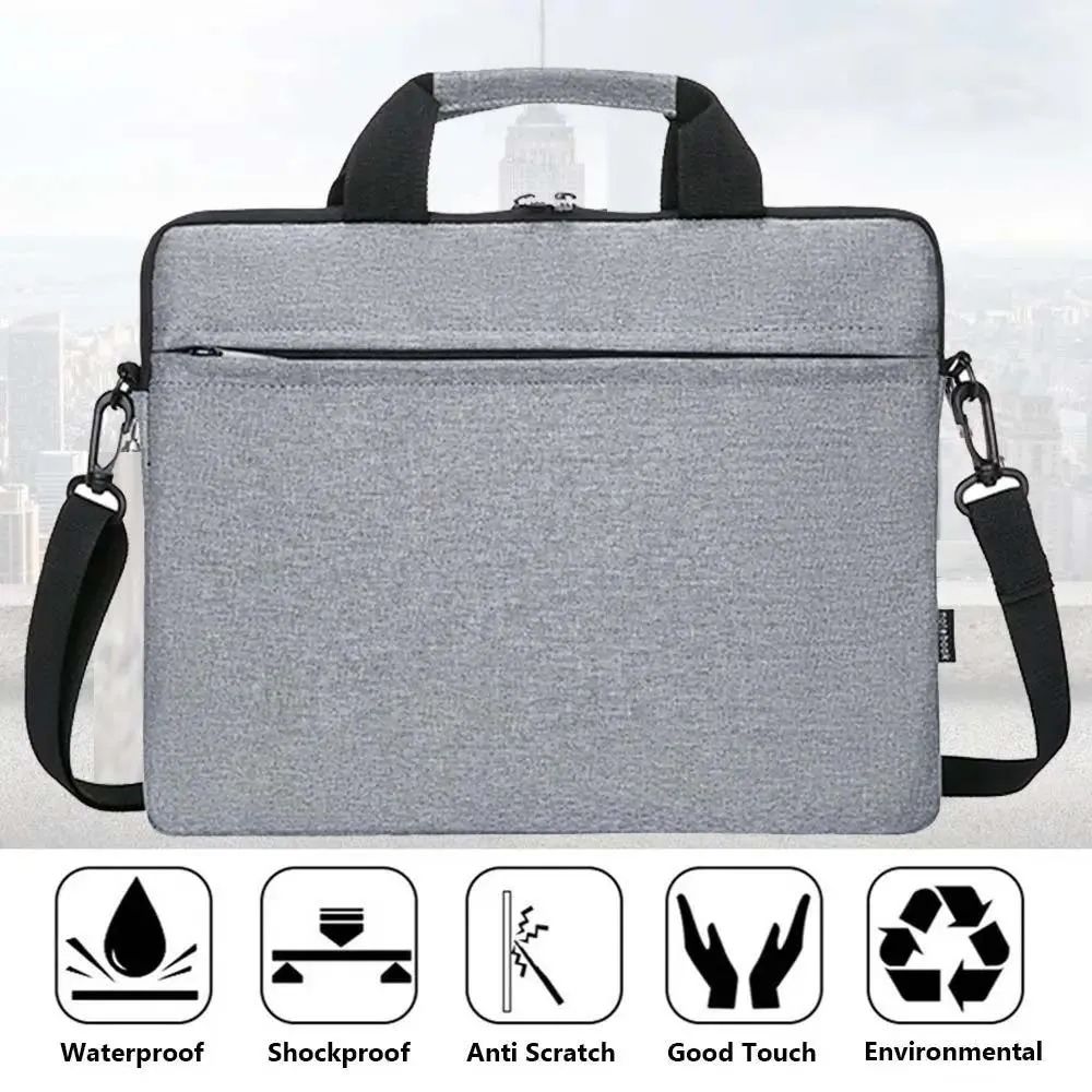 Bolsa para laptop, bolsa de armazenamento para notebook, oxford, à prova d\'água, bolsa de ombro para mulheres, homens, negócios, laptop, pasta, 2