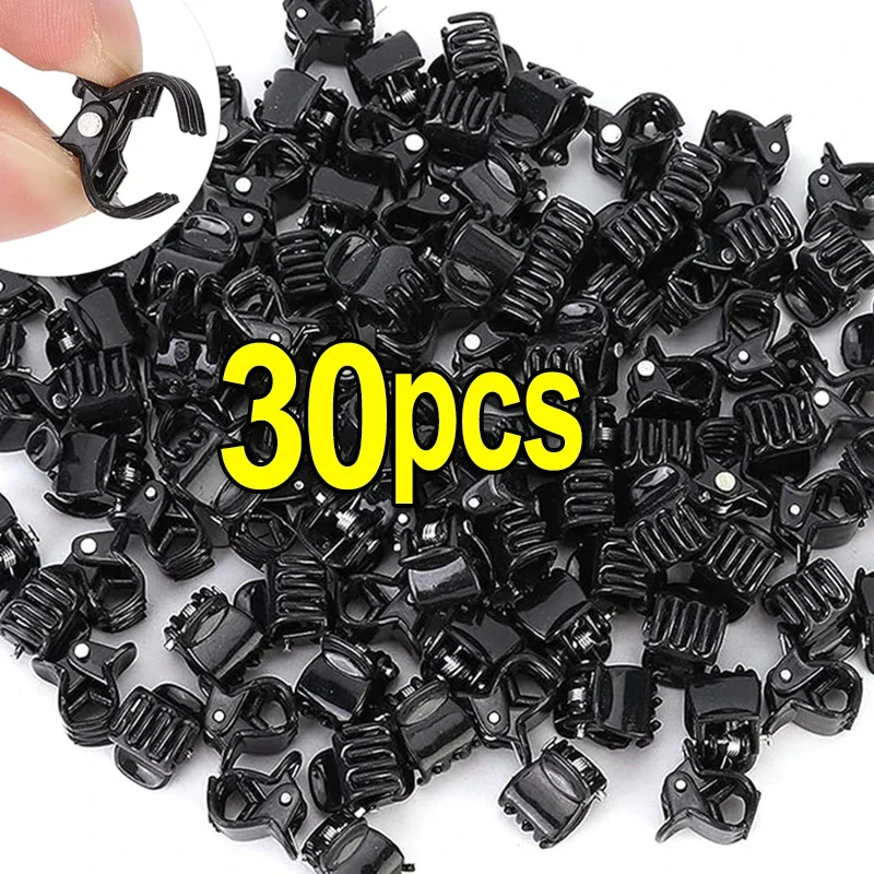 10-30pcs/pack Hair Claw Clips for Women Girls Accessories 1.5cm Black Brown Transparent Plastic Mini Claws Hairclip Clamp Gifts