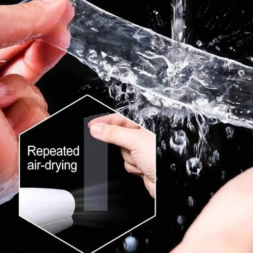 Imagen 2 del producto Nano cinta adhesiva de doble cara, cinta transparente de silicona duradera, adhesivo impermeable, tapiz de pared, carteles de pared de baño
