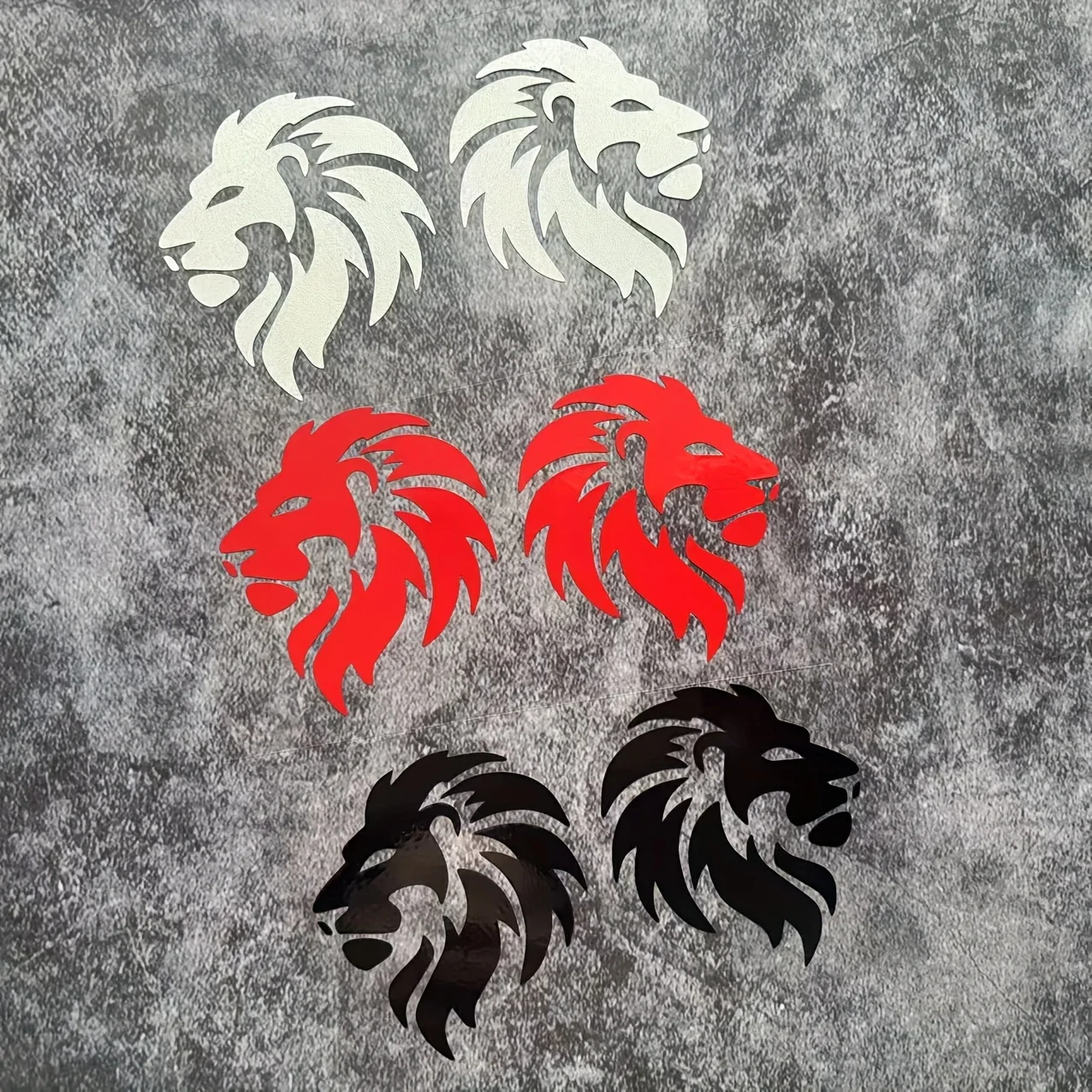 2PCS/SET Lion Head Stickers White Black Blue Red Yellow Waterproof Vinyl Decals Universal Car Bike Modification Styling Parts