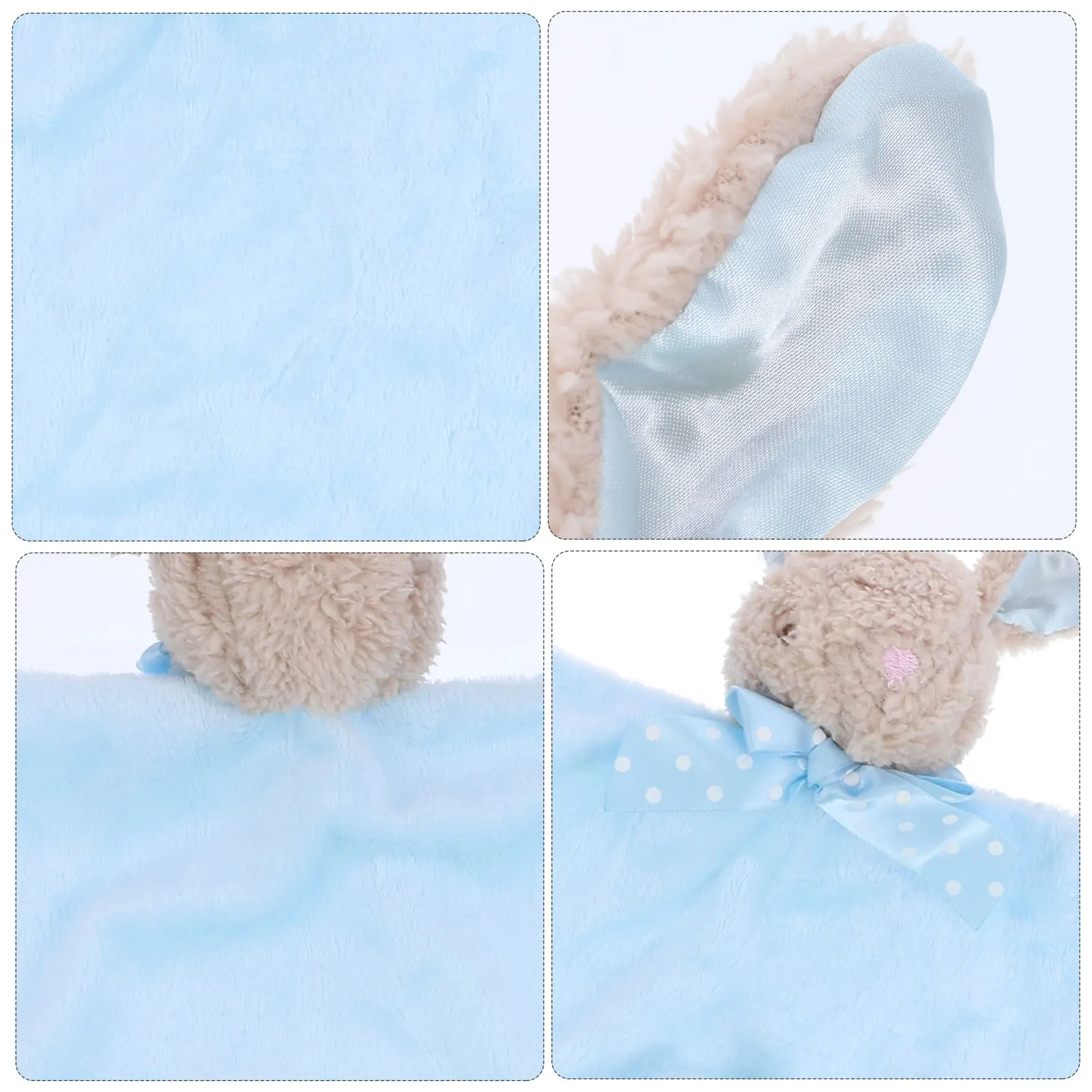 1pc Crystal Soothing For Newborn Baby Teething Towel Durable Teething Pacifier Rabbit Shaped Infant Comfort Towel