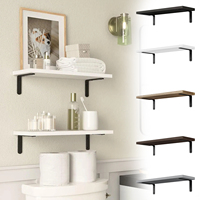 3PCS/set Floating Shelves for Wall Mounted, Solid Wood Shelves Durable Natural Bathroom Wall Shelves with Bedroom Kitchen Decor