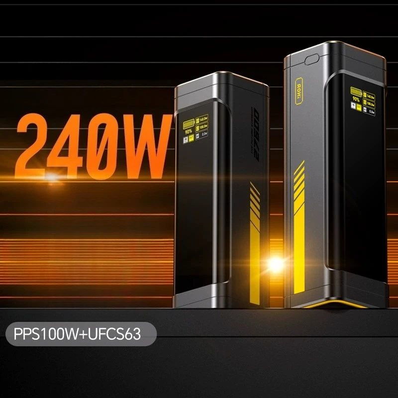 240W PD3.1 Two-way Fast Charging Power Bank 27600mAh High Capacity Portable External Battery Charger Multi Port Output