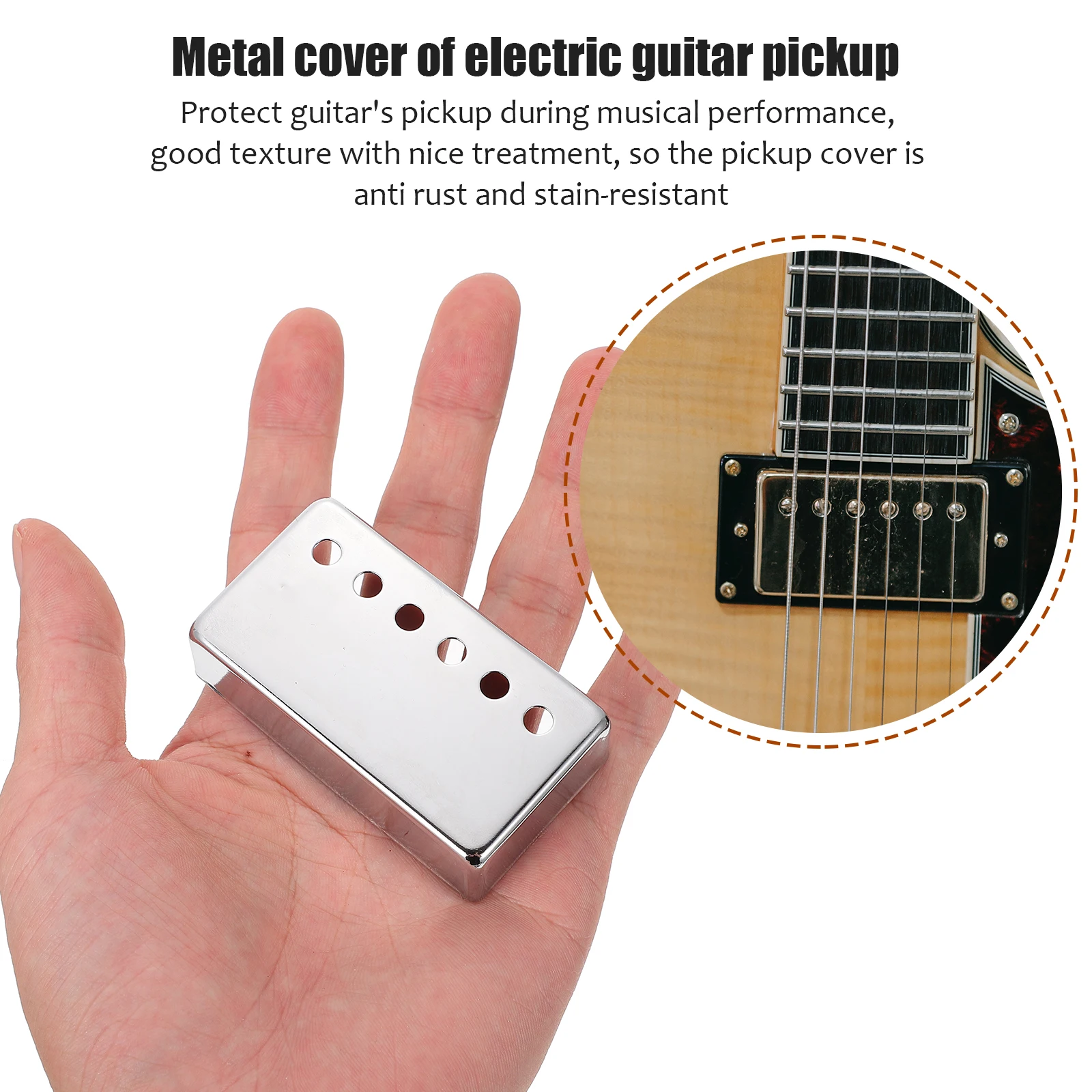 

1pc Electric Guitar Copper Material Durable Anti Rust Protective Decorative Metal Pickup Cover For Humbucker Small Pickup Cover