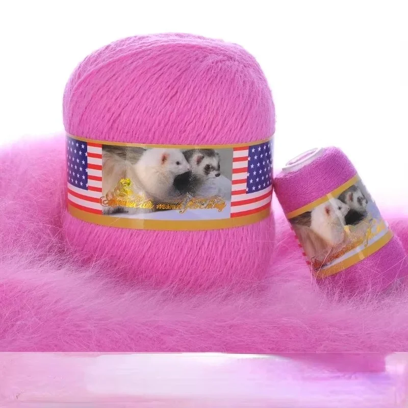 50g Long Hair Mink Wool Hand Knitted Mink Wool /Soft Woven/ Medium Thick Mink Wool / Wool Yarn for Knitting Wholesale