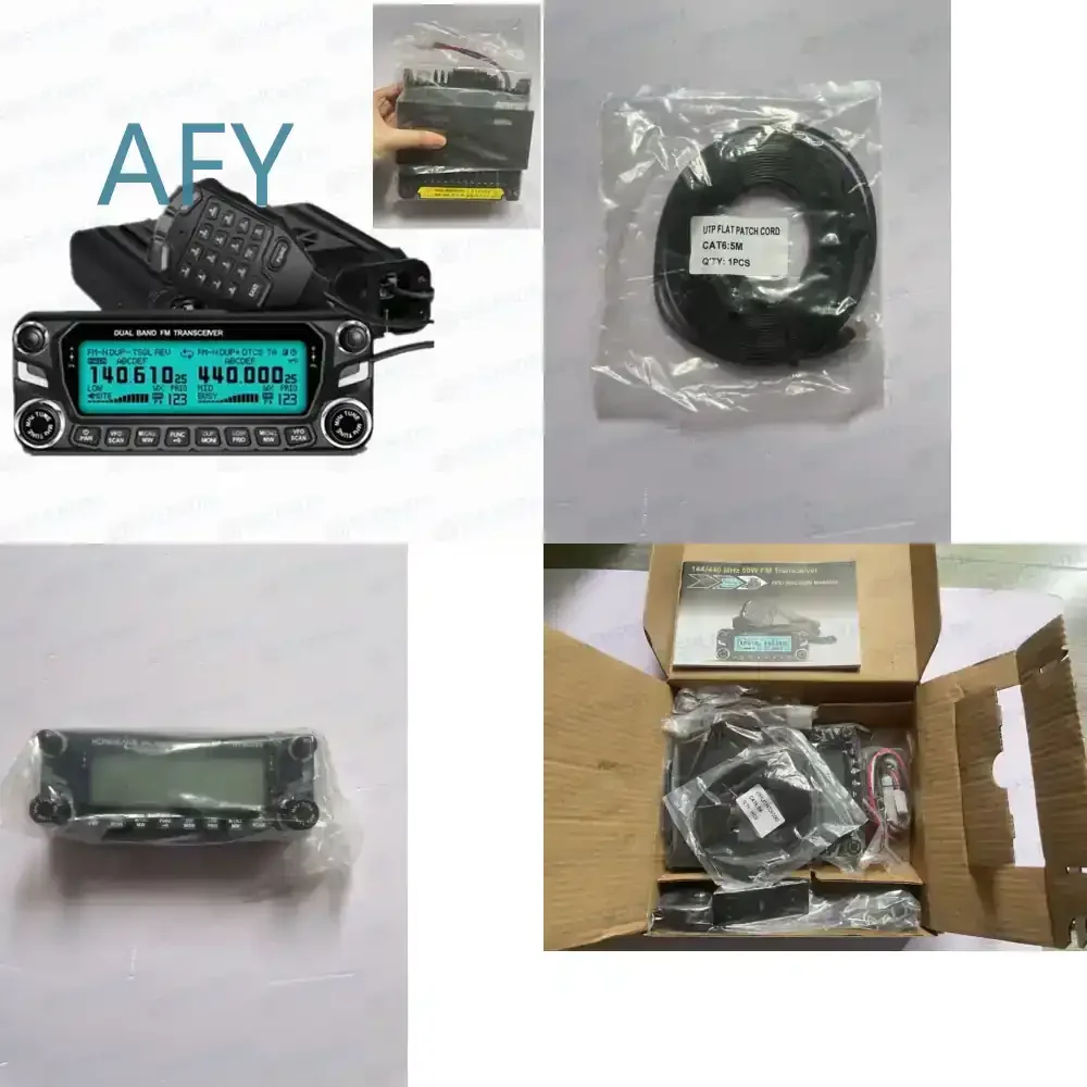 Long Range Land Radio for 144 MHz 430 MHz 50W FM Transceiver for Dual Band Ham Radio Mobile Base Station with 8 Color LCD