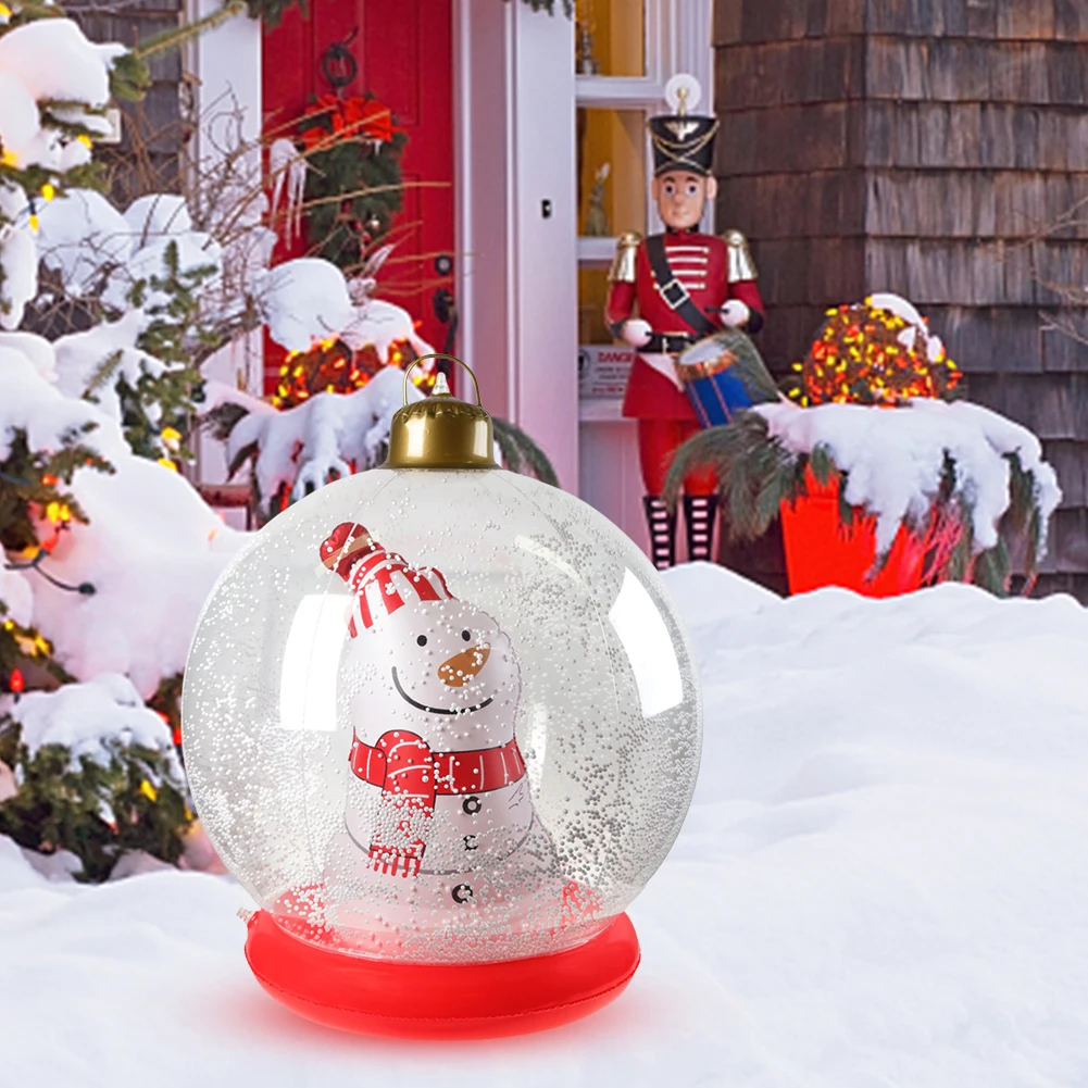 

60cm Transparent Giant Big Ball with Lights Remote Control Xmas Tree Decoration Toy Ball Yard Garden Party Christmas Ornaments