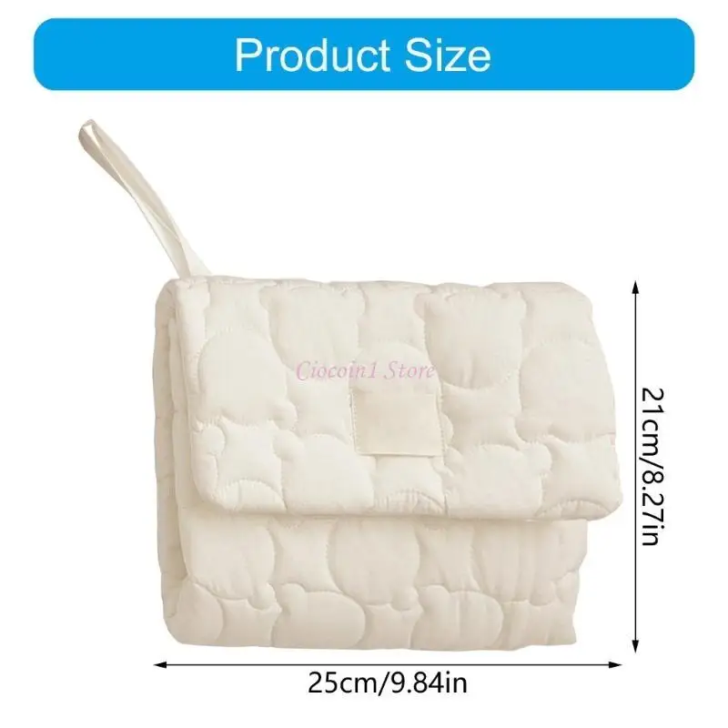 Y1UB 경량 여행 친화적인 아기 기저귀 교환기 매트 신생아 및 야외 활동을 위한 부드러운 통기성 면 기저귀 패드