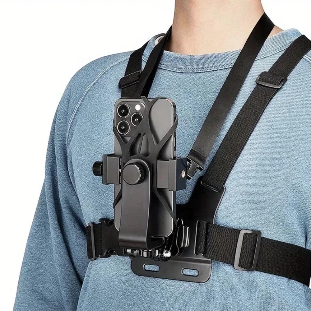 Image of Telefon-Brustgurt mit 360-Grad-Drehung ° Drehbarer Telefonclip-Halter für iPhone 17 18 Pro Max 16 15 Smartphone Gopro Hero 10 9 8